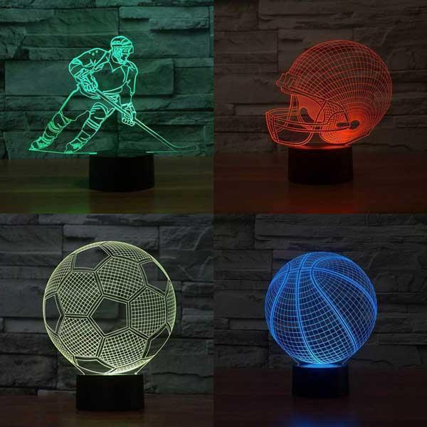 Sports 3d Optical Led Illusion Lamps