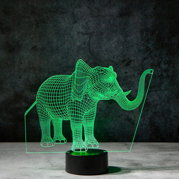 Elephant Lamp LED 3D Night